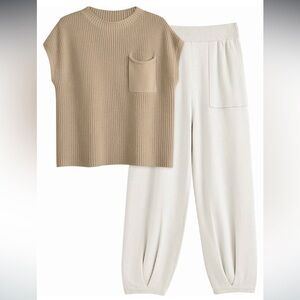 Amazon LILLUSORY 2 Piece Knit Sets For Women Trendy Sweatsuit Sets